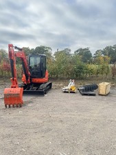 Kubota U55-4 5.5T Excavator Digger 870 Hours New Track New Auger Hammer Breaker