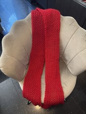 Red Hand Knitted Wool Mix