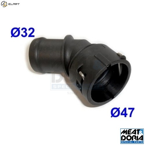 Coolant flange 93508 - for, skoda