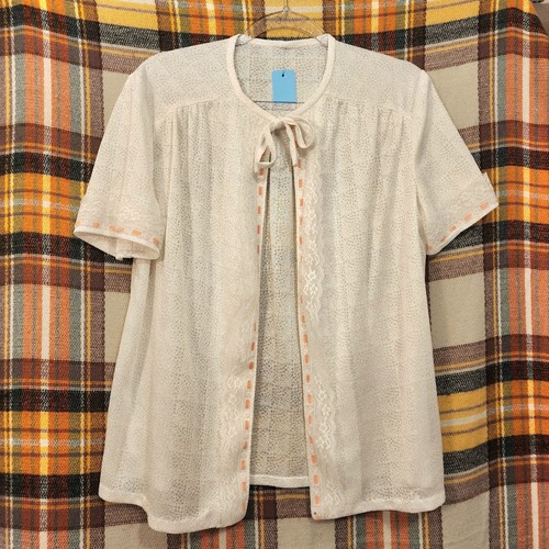 Vintage white sheer - white, tie