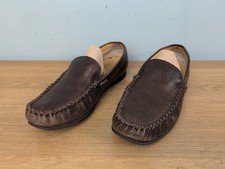 Men's UGG "Jennings" Slip On Leather Comfort Driving Shoes Uk 8 Brown SN1003669