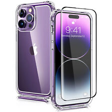 Clear Shockproof Case For iPhone 16 15 14 13 12 11 XR and Screen Protector Cover