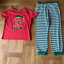 Next Society Eight Next Trainee Elf Pyjamas 11-12 Yrs Excellent Con Red Green