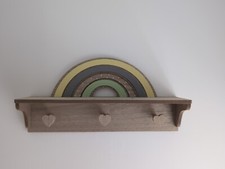 Rainbow Shelf with Heart Hooks