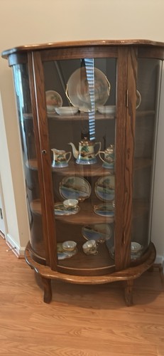 Vintage shelf bow front - shelf,