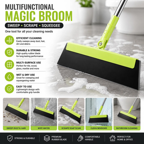 Magic broom floor wiper - broom,