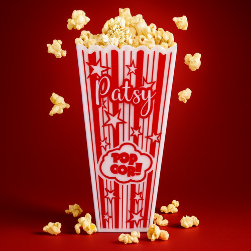 Plastic novelty popcorn boxes - plastic,
