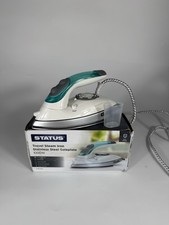 STATUS Tuscan Travel Iron, Clothes Steam Iron, 1100W Dual Voltage, White/Green
