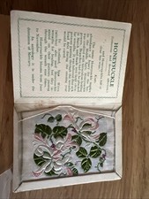 Rare Kensitas Silk Flower Card Honeysuckle