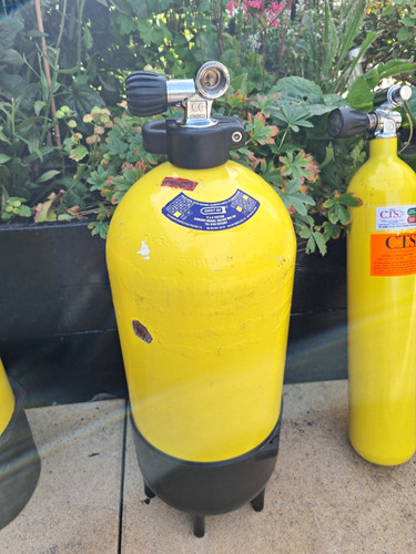 Yellow scuba diving cylinder - yellow,
