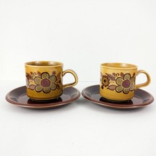 Vintage Royal Worchester Palissy 'Siera 70' Teacup & Saucer x2 Made in England