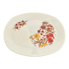 Vintage Pyrex Harvest Spray Oval Steak Dinner Plates Made in England