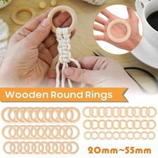 5-50Pcs Natural Wooden Round