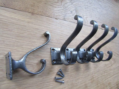 Iron rustic coat - hook, antique