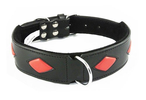 New black staffy dog collar - black,
