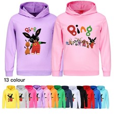 Kids Boys Girls Bing Rabbits Hoodies Sweatshirt Long Sleeve Casual Pullover Tops