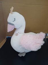 Mary Meyer Swan Musical Soft Toy Plush Bird Moves Head Gorgeous Pink White (b)