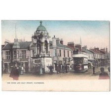 COATBRIDGE The Cross and Main Street, Postcard by AM Robb Postally Used c1914