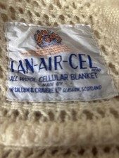 Vintage Pure Wool LAN-AIR-CEL Cellular Blanket
