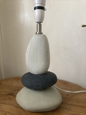 Faux Pebble Stack Lamp Base, Beach Theme, Holiday Home Decor- 15” High