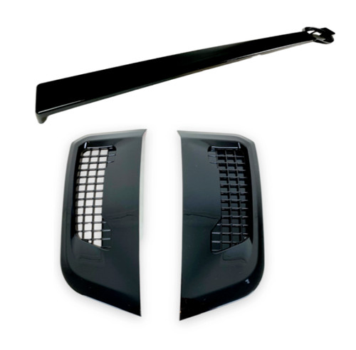 Front grille side - front, black