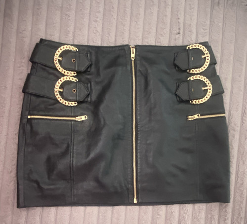Topshop black faux leather - topshop,