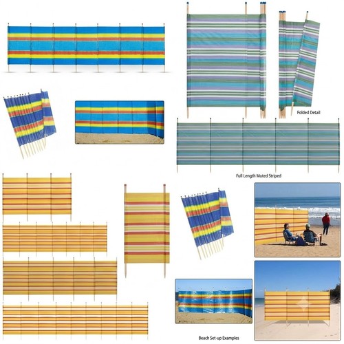 Wooden windbreak camping beach - wooden,