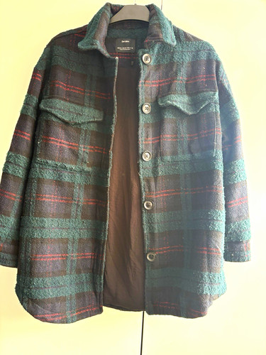 Bershka plaid shacket jacket - bershka,