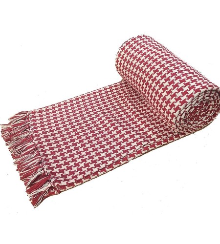 100 cotton throw - 100%, houndstooth
