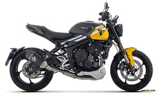 ARROW FAST ALUMINUM DARK + KAT COMPLETE EXHAUST FOR TRIUMPH TRIDENT 660 2025