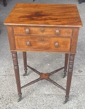 Regency mahogany two drawer - two,
