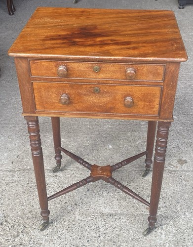 Regency mahogany two drawer - regency,