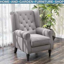 Vintage Grey Wingback Armchair
