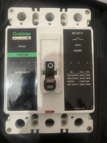 Crabtree loadstar rcbo 160a - loadstar,