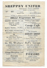 1950/51 Kent League Division 1 - SHEPPEY UNITED v. TUNBRIDGE WELLS UNITED