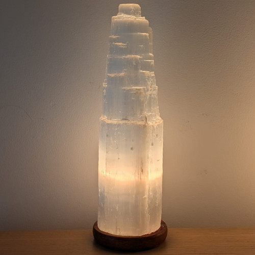 Selenite lamp large - selenite,