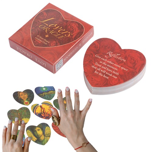 Lovers oracle tarot card - lovers, table