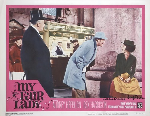 Audrey hepburn signed lobby - audrey,
