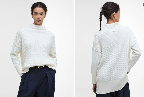 Barbour white guernsey knitted - barbour,