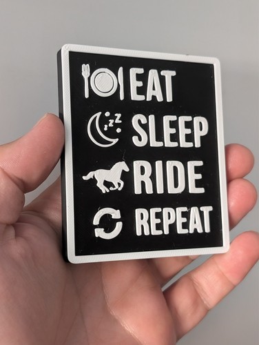 Horse riding fridge magnet - horse,