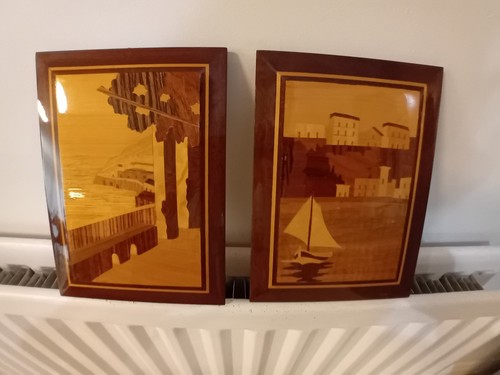 Mcm inlaid marquetry - marquetry, wooden