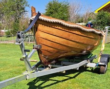 Vintage 12ft clinker built wooden boat