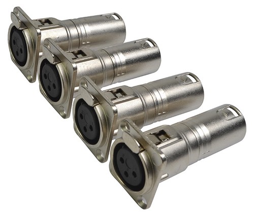 Through panel connector female - through,