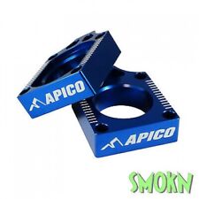 Yamaha YZ Axle Blocks YZ 125 250 02-26 YZF 450 03-08 Apico Rear Adjusters Blue