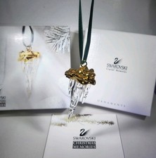 SWAROVSKI CRYSTAL CHRISTMAS MEMORIES ICICLE ORNAMENT 211087 MINT BOXED RETIRED