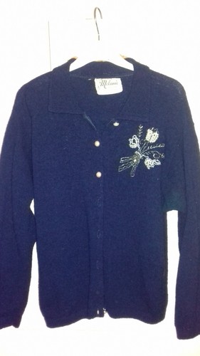 Vintage beaded 1950s cardigan - vintage,