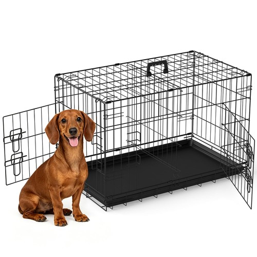 Foldable metal dog crate - |,