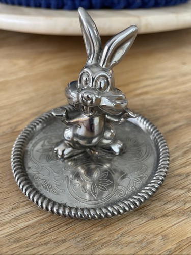 Silver plated rabbit trinket - silver,