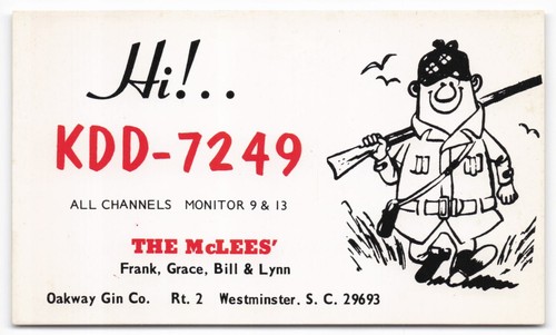 Vintage radio qsl postcard - radio,