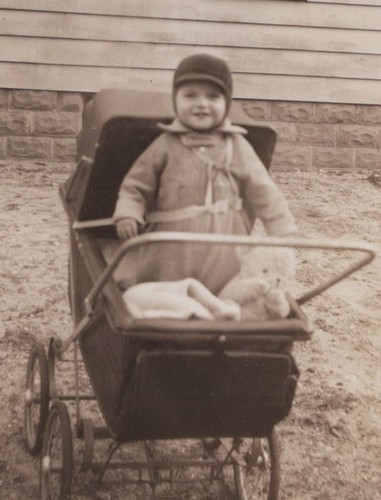 1930s girl toy doll pram - toy, front